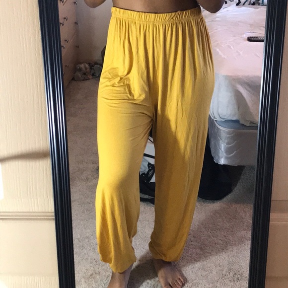 Boohoo Pants - Boohoo Mustard Yellow Harem Pants